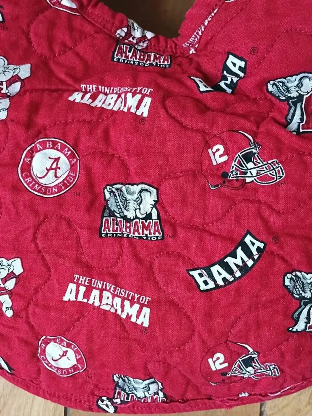 University of Alabama Baby Bib Red Crimson Tide Logo All Over Print